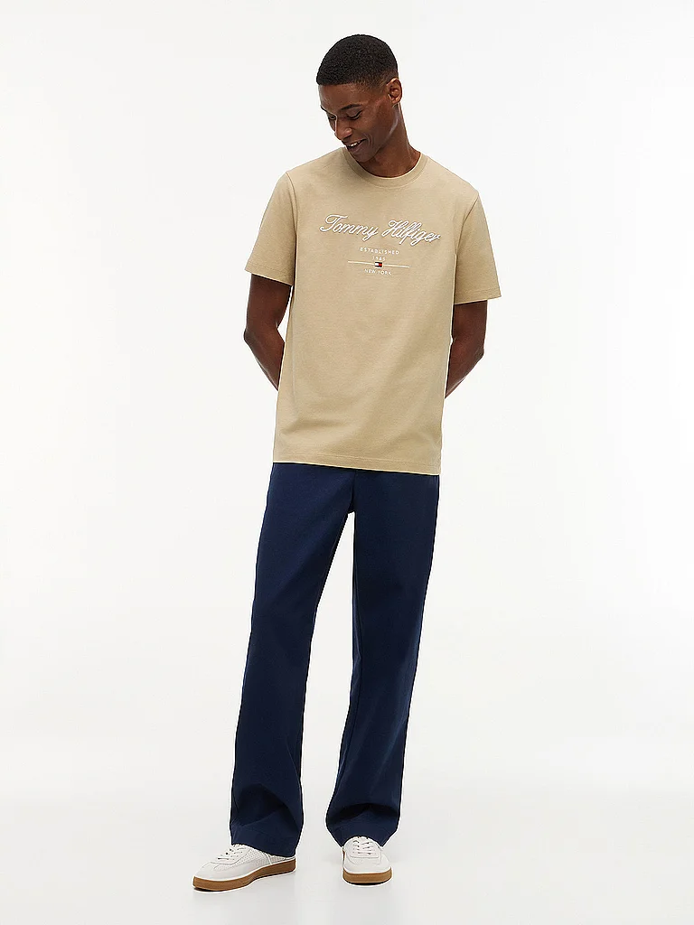 T shirt droit coton signature manuscrite - vue 4